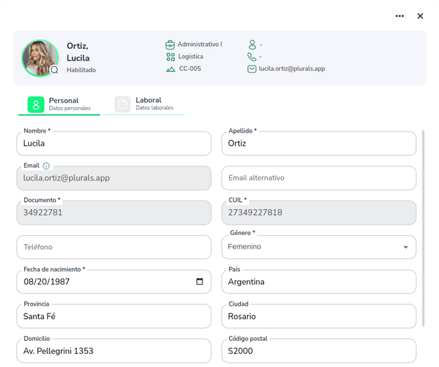 Gestion de colaboradores en Plurals