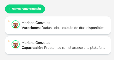 Mensajes entre colaboradores en Plurals